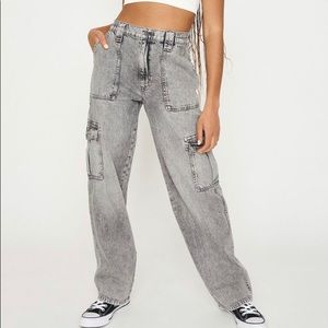 Straight Leg Cargo Jeans